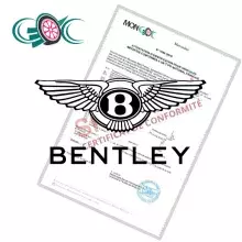 Certificat de conformité Bentley