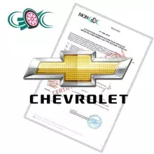 Certificat de conformité Chevrollet