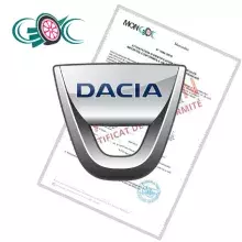 Certificat de conformité européen Dacia
