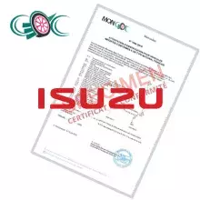 Certificat de conformité Isuzu Certificat de conformité Isuzu