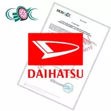 Certificat de conformité Daihatsu