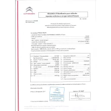 Certificat de conformité européen  Citroen 