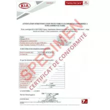 Obtenir le certificat de conformité Kia