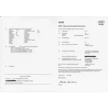 Utilité du certificat de conformité Audi