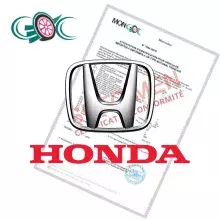 Certificat de conformité honda