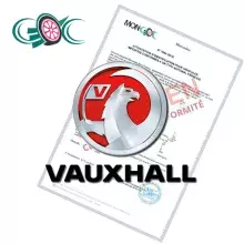 Certificat de Conformité Vauxhall