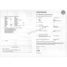 Certificat De Conformité Volkswagen | Mon CoC